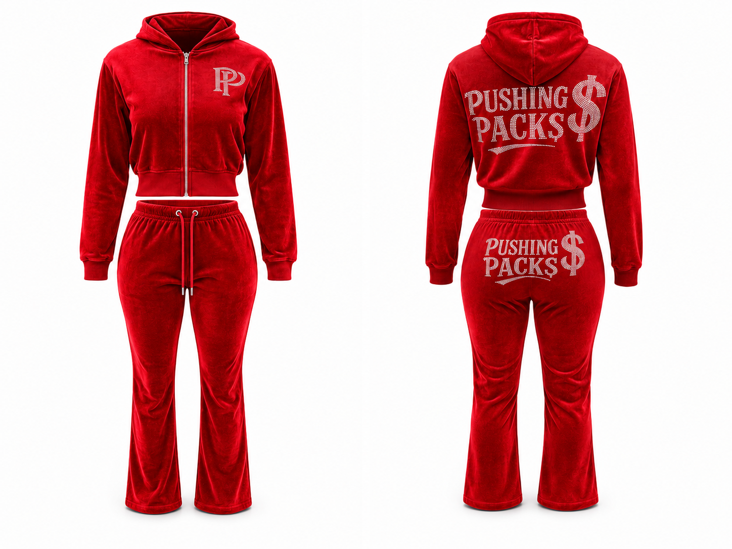 Pushing Packs Women Rhinestone Set ￼