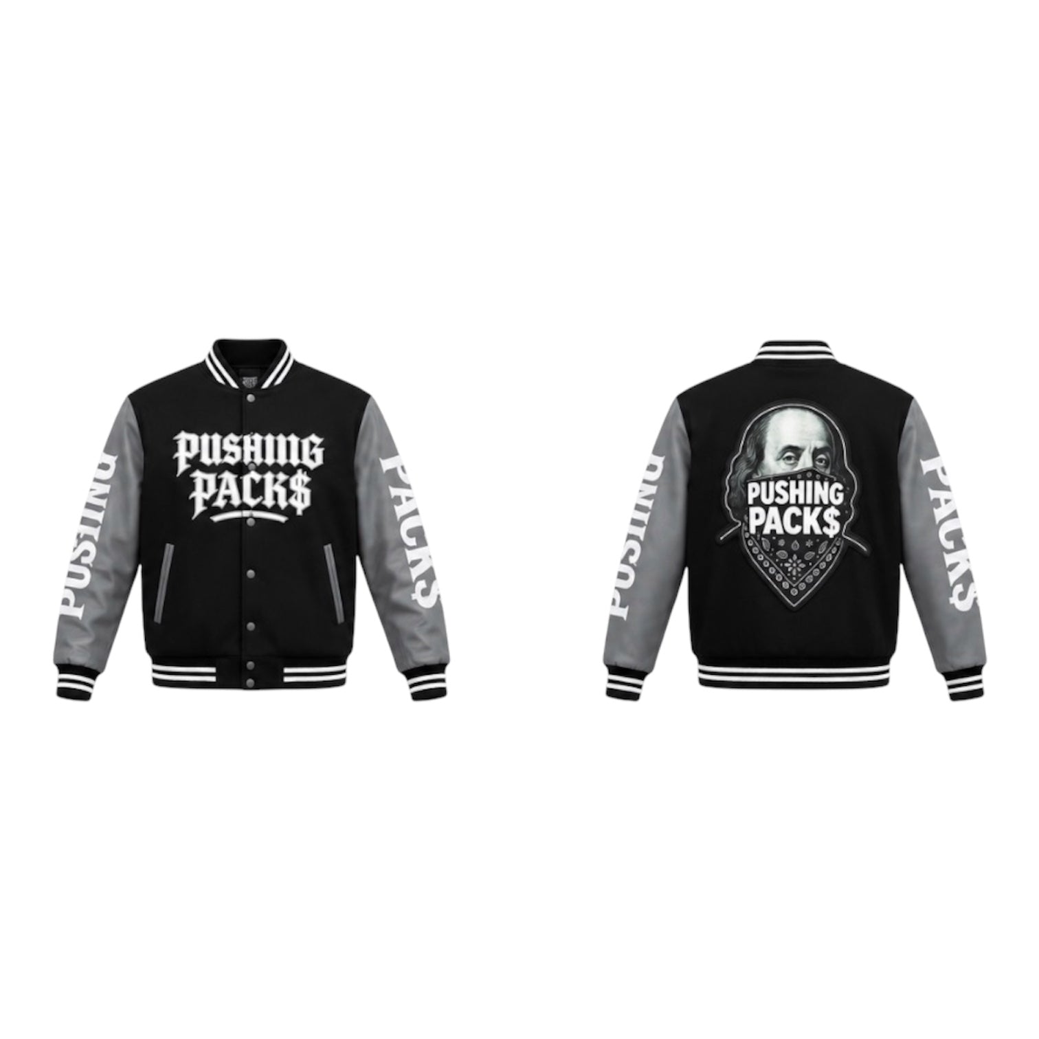 Pushing Packs Letterman Jacket ￼